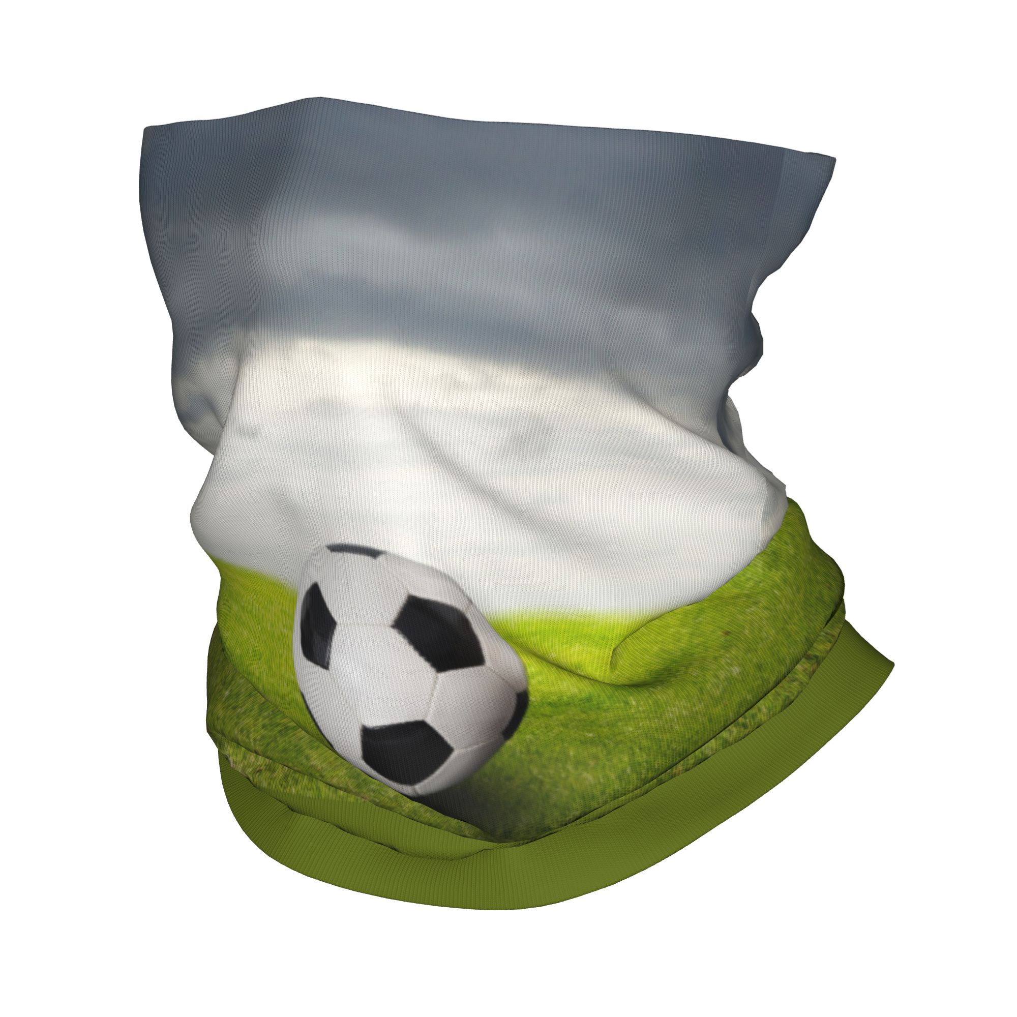 Neck Gaiter Face Cover - 맞춤형 축구공이 잔디 위에 놓인 밴다나