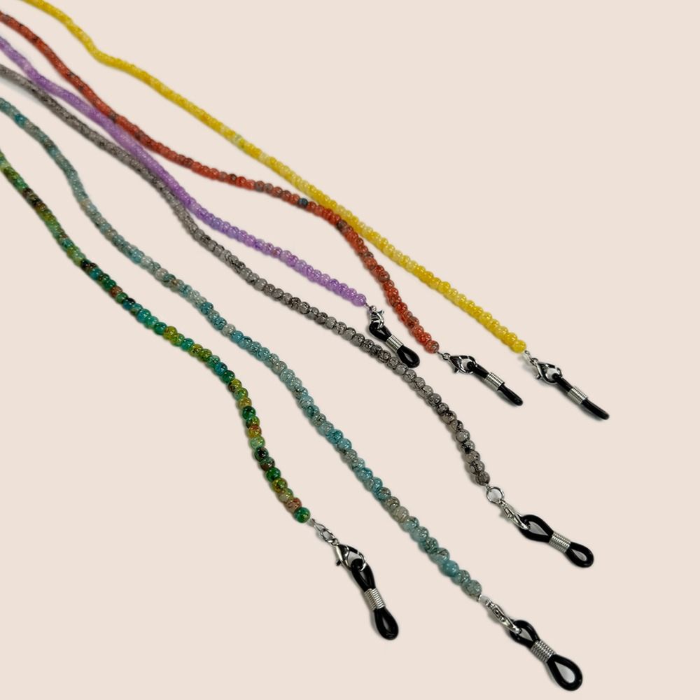 가벼운 컬러 유리 안경 체인 빈티지 수제 비즈 안경 걸 - Mask Lanyard Adjustable 리뷰 및 가격