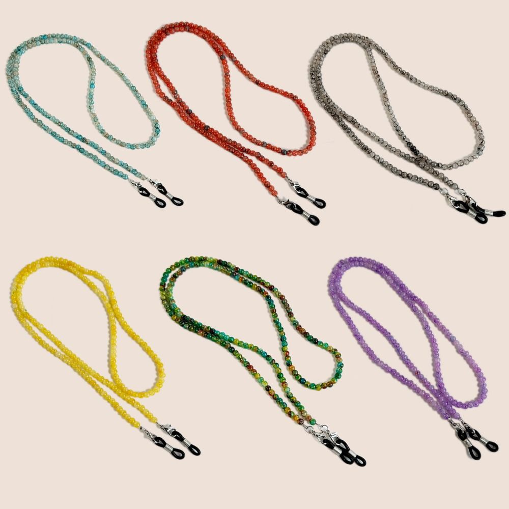 가벼운 컬러 유리 안경 체인 빈티지 수제 비즈 안경 걸 - Mask Lanyard Adjustable 리뷰 및 가격