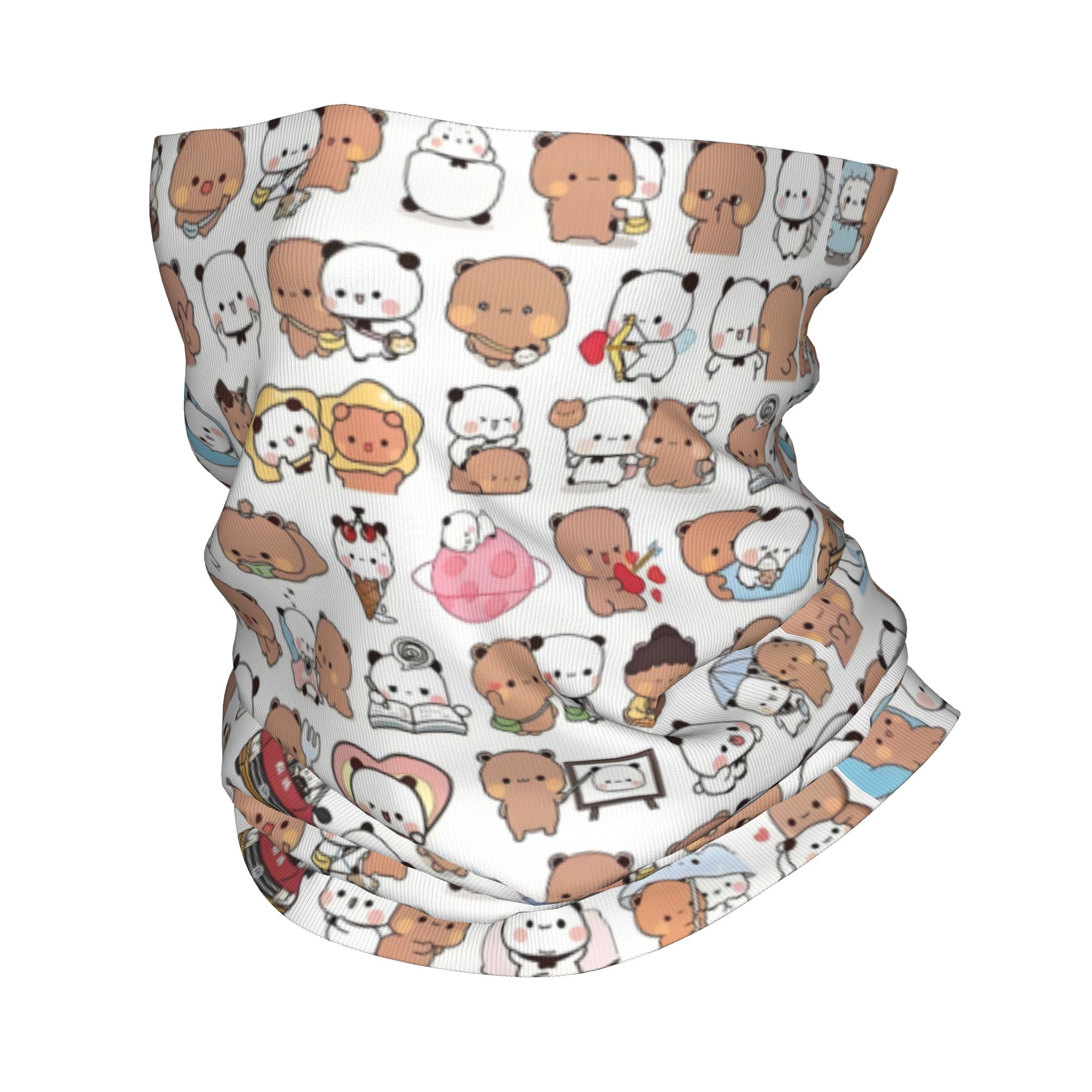 커스텀 베어 만화 피치와 고마 부부 두두 밴다나 넥 워 - Neck Gaiter Face Cover 리뷰 및 가격