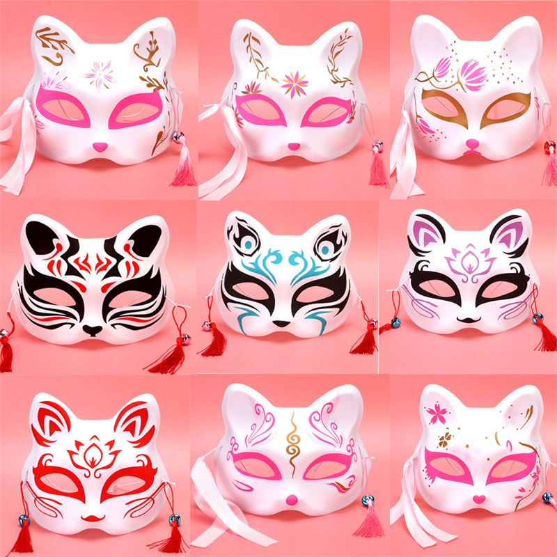 애니메이션 여우 코스프레 마스크, 레이브 핸드 페인트, - Respirator Half Face 리뷰 및 가격