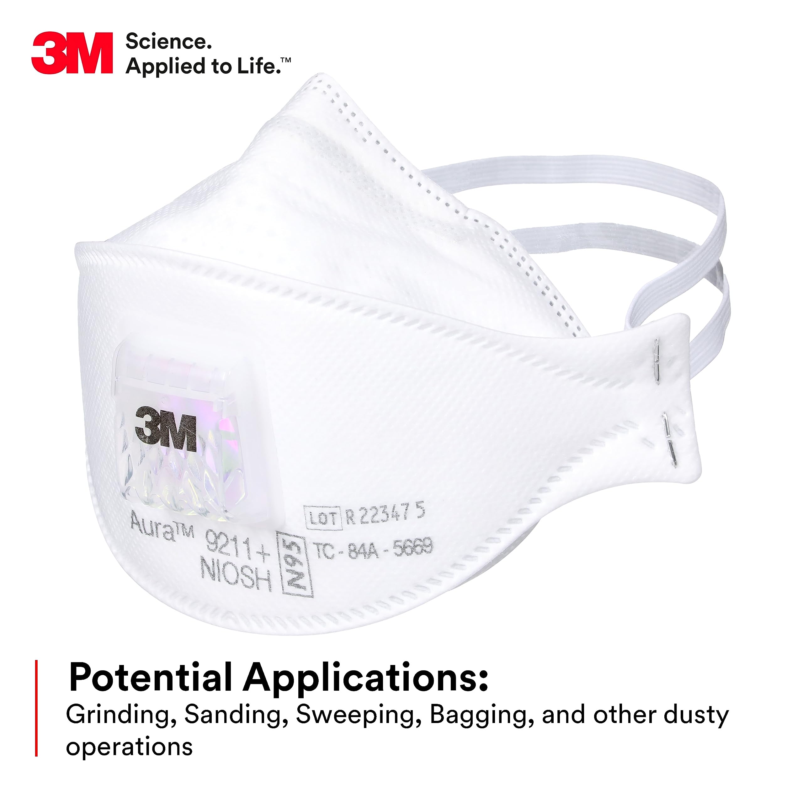 3M 아우라 9211+ 입자 방진 마스크 N95 일회용 - Dust Mask Construction 리뷰 및 가격