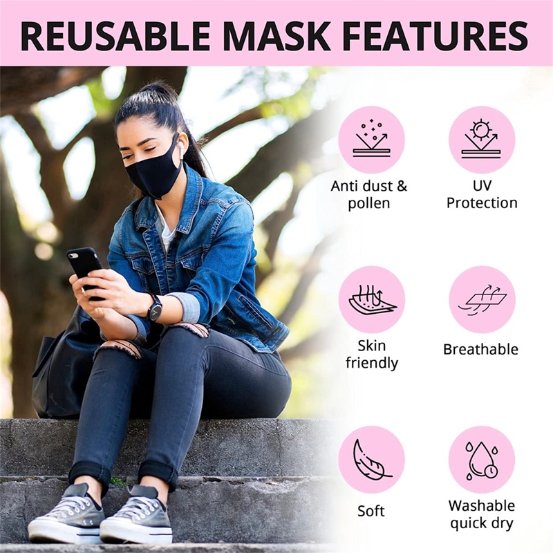5/10PCS 패션 솔리드 이어루프 마스크 봄 방진 워 - Cloth Face Mask Washable 리뷰 및 가격